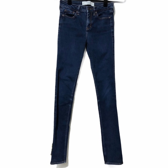 Abercrombie and Fitch Midrise Denim Skinny Jeans Size 0​​ - Picture 1 of 6